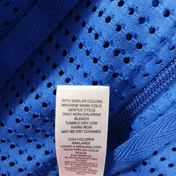 Chico's, Weekends by Chico's, S, cobalt Blue Mesh, Zip, Hooded 3/4 Sleeve Jacket - Picture 16 of 16